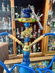 17" Carousel Horse Blue Two Hose Hookah