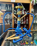 17" Carousel Horse Blue Two Hose Hookah