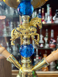 17" Carousel Horse Blue Two Hose Hookah