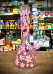 10" Daisy Pink Beaker Waterpipe w/Ice Catcher