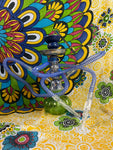 10" Premium Glass Cloud Blue Top/Green Bottom Hookah