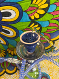 10" Premium Glass Cloud Blue Top/Green Bottom Hookah