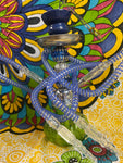 10" Premium Glass Cloud Blue Top/Green Bottom Hookah