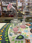 7" Rock Glass Bent Neck w/Single Perc Waterpipe