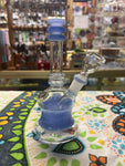7" Rock Glass Hourglass Straight Neck Waterpipe