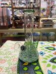 6" Mini Green Swirl Beaker Waterpipe