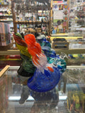 7" Leaning Quad Shoe Base Soft Glass Waterpipe