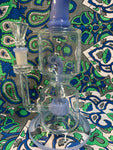 10" Rock Glass Recycler Single Perc Bent Neck Waterpipe