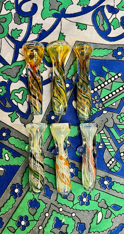 3"-4" Colored Glass American Chillum