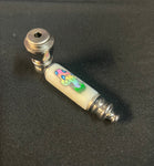 3" Hippie Style Fimo & Metal Pipe