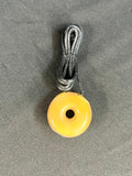 1" Chocolate/Sprinkles Donut Pendant on Cord-By KGB Glass