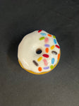3x3 Large Half White/Half Sprinkles Donut Handpipe-By KGB Glass