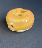 3x3 Large Half White/Half Sprinkles Donut Handpipe-By KGB Glass