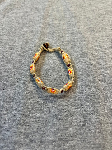 3.5" Flower Hemp Bracelet