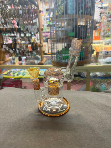 7" Dotted Color Single Perc Waterpipe