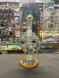 9.5" Clear Recycler w/Inline Perc Waterpipe