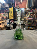 9" Clear/Green Recycler Waterpipe