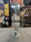 9" Angled Latter Waterpipe w/Inline Perc Teal