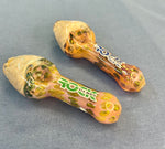 5" Rock Glass Cone Head Multicolored Handpipe