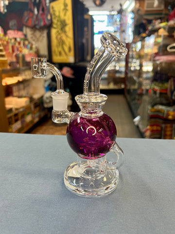7" Freezable Heavy Ball Recycler Waterpipe (Comes with Slide and Banger)