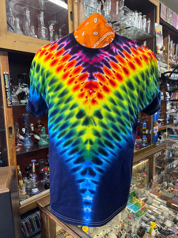Don Martin Adult T-Shirt-xl v Pleat rainbow on dark blue