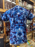 Don Martin Adult T-Shirt-medium center mandala blues/gray/purple on crinkle