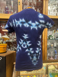 Don Martin Adult T-Shirt-small shooting star mandala blues on dark purple/blue