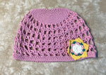 Knitted assorted flower hat