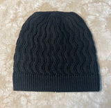 Knitted black beanie assorted style
