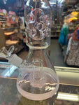 20" Rock Glass Dual Perc Beaker waterpipe Pink