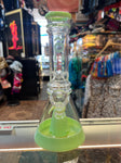 10" Single Perc Beaker Waterpipe Slime Green