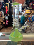 10" Single Perc Beaker Waterpipe Slime Green