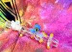 7" 10mm Glass Nectar Collector w/ Purple Frog by Sara Mac