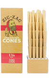 Zig Zag 1 1/4 Unbleached cones 100pk