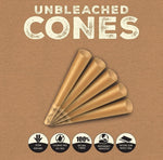 Zig Zag 1 1/4 Unbleached cones 100pk