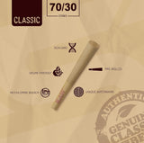 RAW 70/30 Natural Prerolled Cones | Shorter than 1 1/4 | Inside RAW Metal Tin Container with Packing Tubes | 20 pre rolled Pack