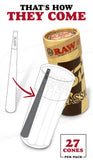 RAW Peacemaker Cones Classic | 27 Pack | Larger than King Size