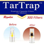 TarTrap 300-Pack Premium Cigarette Filters | Fits Regular & King Size | Easy-to-Use, Enhanced Filtering | Includes Travel Case
