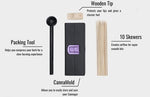 Purple Rose Supply Hemp 2-4 Grams Cannagar Mold Thai Stick Press Roller Kit - Herb Burns For Hours - Easy Cigar Kit With Wooden Tip