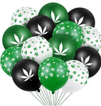 48 Pcs Weed Balloons Pot Leaf Party Decoration Latex Balloons Themed Decor for Birthday Party