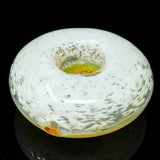 3.5" Round Frosted Donut Imported Glass Hand Pipe