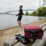 Smell Control Locking Stash Bag - maroon