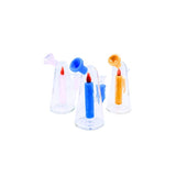 7" Rock Glass Waterpipe | "The Candlestick" | Angle Neck | 14mm | Single Perc