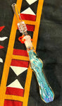 7" Fumed Blue Swirl Nectar Collector