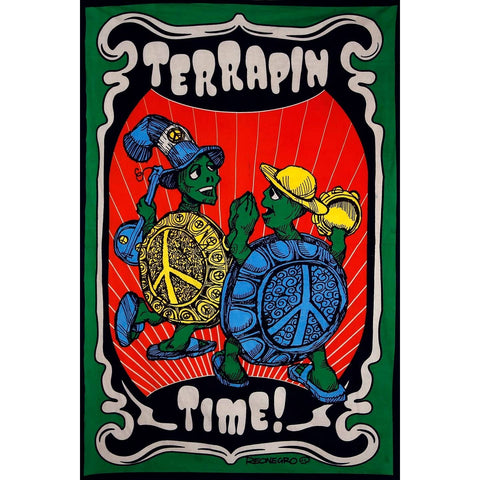 60X90 Terrapin Time Hippie Turtle Tapestry
