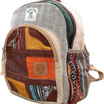 Handmade Lightweight Natural Hemp Himalayan Nepal Daypack-Multi-Patch