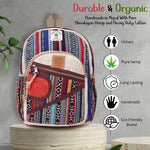 Handmade Lightweight Natural Hemp Himalayan Nepal Daypack Purse