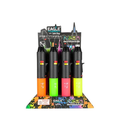 Eagle Pen Torch Single Jet Flame Windproof Lighter Neon Colors