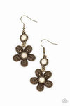 *Paparazzi Accessories* Free-Spirited Flourish Brass Earrings