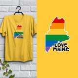 Pride Love Maine T-Shirt Adult Unisex S-2X
